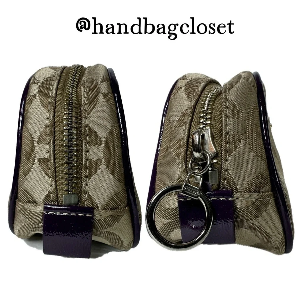 Coach Poppy Chan Violette Japanese Rare Signature C Purple Cosmetic Make-Up Bag